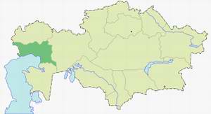 Atyrau region (oblast) of Kazakhstan map location picture