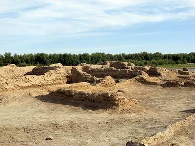 Atyrau region (oblast) of Kazakhstan views - ancient ruins photo