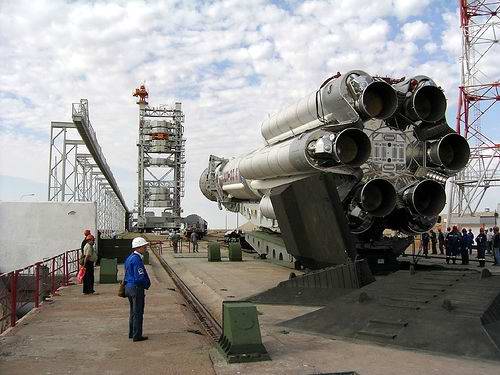 Baikonur cosmodrome of Kazakhstan rocket photo