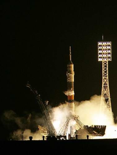 Baikonur cosmodrome of Kazakhstan view photo