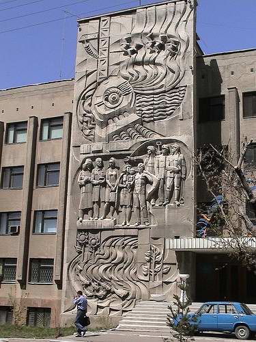 Karaganda Kazakhstan city Soviet mosaic and graphics 7th photo