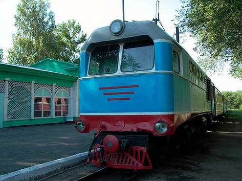 Karaganda Kazakhstan city train for children photo