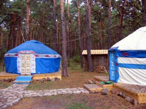 Kazakhstan yurts view