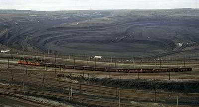 Kazakhstan coal industry - Ekibastuz open pit coal mine view 3rd photo