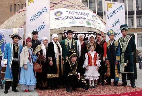 Kazakhstan people wearing national costumes 2nd photo