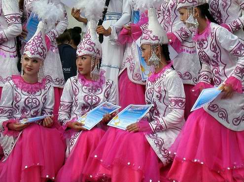 Kazakhstan people wearing national costumes 3rd photo