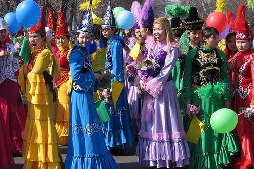 Kazakhstan people wearing national costumes 4th photo