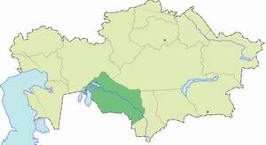 Kzyl-Orda (Kyzylorda) Kazakhstan region (oblast) map location picture
