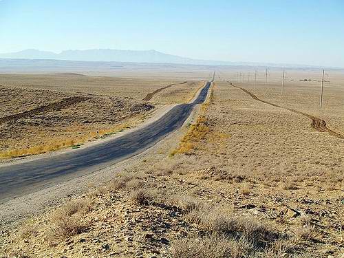 Kzyl-Orda (Kyzylorda) Kazakhstan region (oblast) endless road photo