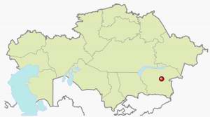 Taldykorgan (Taldy-Kurgan) Kazakhstan city map location picture