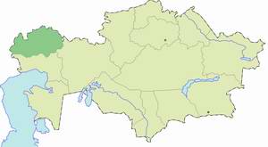 West Kazakhstan region of Kazakhstan map location picture