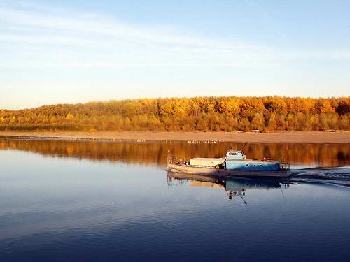 West Kazakhstan region of Kazakhstan the Ural river photo