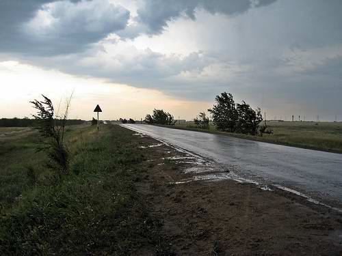 West Kazakhstan region of Kazakhstan view - after rain photo