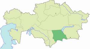 Zhambyl (Dzhambul) Kazakhstan region (oblast) map location picture