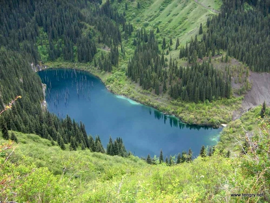 Kaindy Lake, Kazakhstan view