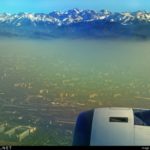 The smog over Almaty city