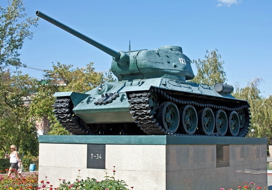 Semey city, Kazakhstan tank T-34 monument