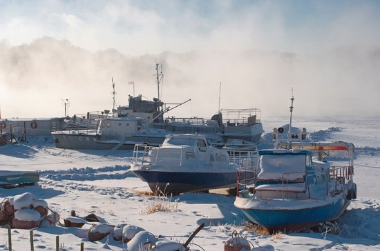 Frosty Pavlodar city, Kazakhstan view 5