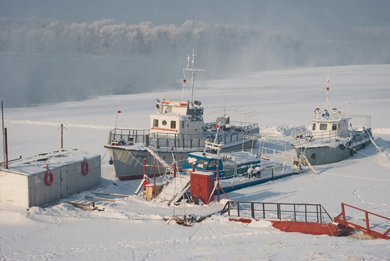 Frosty Pavlodar city, Kazakhstan view 6