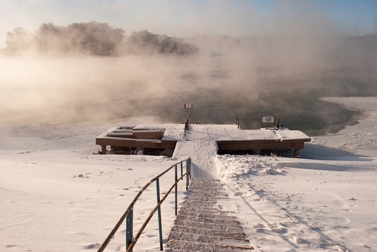 Frosty Pavlodar city, Kazakhstan view 7