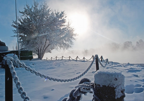 Frosty Pavlodar city, Kazakhstan view 8