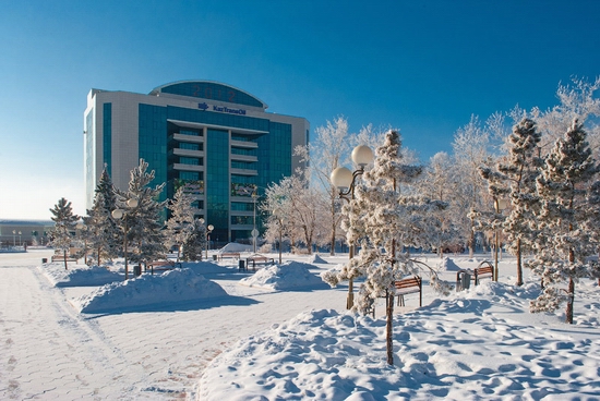 Frosty Pavlodar city, Kazakhstan view 9