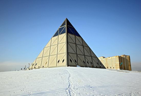 The Palace of Peace and Accord - the Pyramid in Astana, Kazakhstan view 1