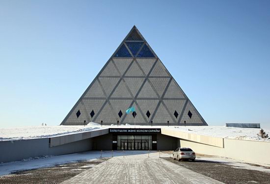 The Palace of Peace and Accord - the Pyramid in Astana, Kazakhstan view 2