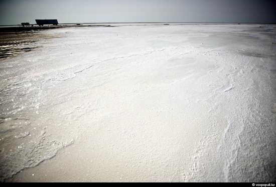 Salt production, the Aral Sea area, Kazakhstan view 2