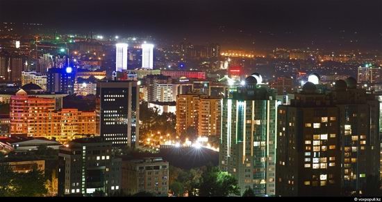 Almaty city, Kazakhstan night view 2