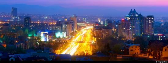 Almaty city, Kazakhstan night view 4