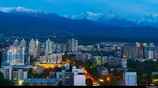 Almaty city, Kazakhstan night view 5