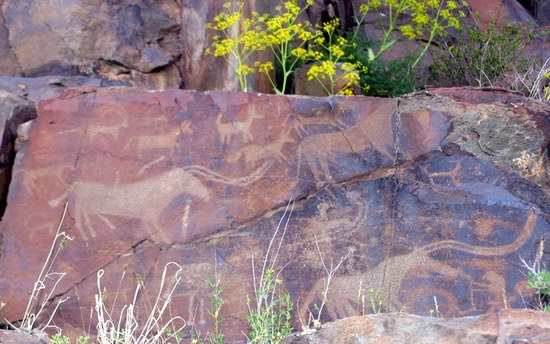 Tamgaly Gorge ancient rock carvings, Kazakhstan photo 7