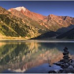 Picturesque view of Big Almaty Lake