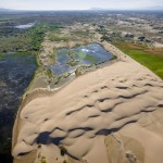 Picturesque aerial views of the Ili River