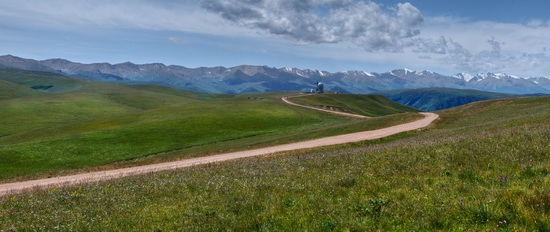 The Assy observatory on a mountain plateau Assy-Turgen, Kazakhstan