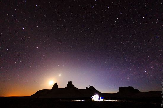 Sunset and night at Boszhira tract, Kazakhstan, photo 19