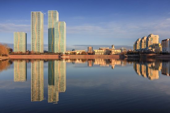 Astana in reflections, Kazakhstan, photo 1