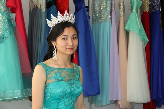 Kazakh girl evening dress