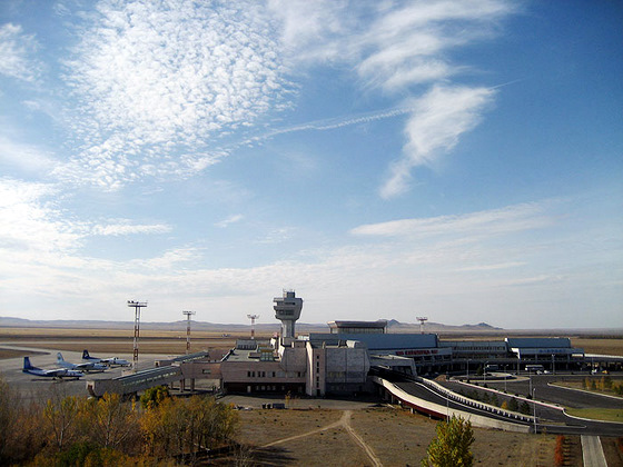 Karaganda airport, Kazakhstan view