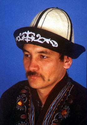 Kazakhstan people national clothes: man's head-dress