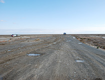 Aktobe oblast road scenery