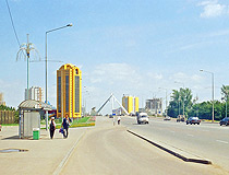 Astana city street scenery