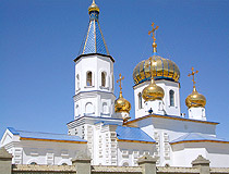 Baikonur city church view