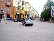 Balqash city street scenery