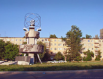 Oskemen city monument view
