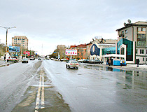 Pavlodar city street view