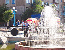 Satpaev city, Kazakhstan view